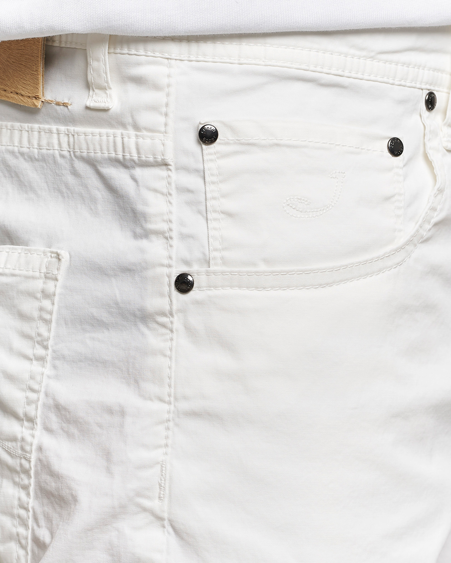 Hombres | Pantalones cortos | Jacob Cohën | Nicolas Cotton Gabardine Shorts White