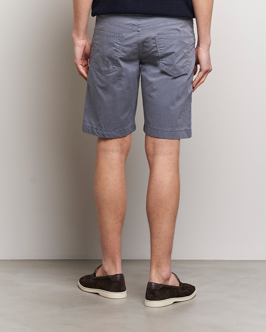 Hombres | Pantalones cortos | Jacob Cohën | Nicolas Cotton Gabardine Shorts Blue Grey