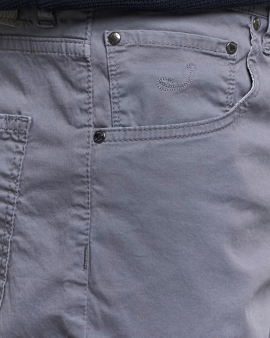 Hombres | Pantalones cortos | Jacob Cohën | Nicolas Cotton Gabardine Shorts Blue Grey