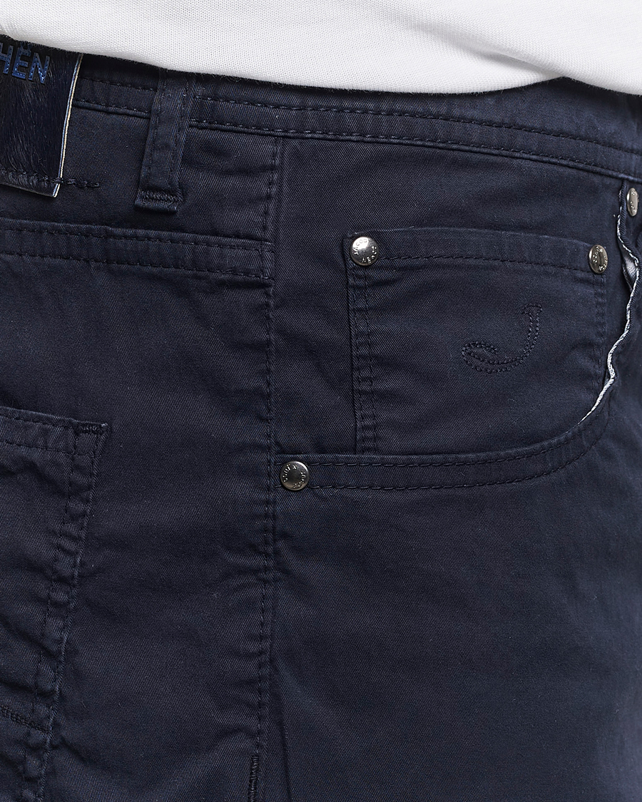 Hombres | Pantalones cortos | Jacob Cohën | Nicolas Cotton Gabardine Shorts Navy