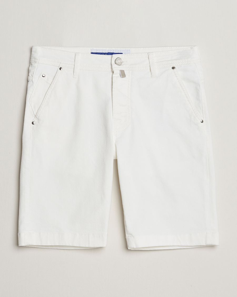 Hombres | Pantalones cortos | Jacob Cohën | Lou Stretch Denim Shorts White