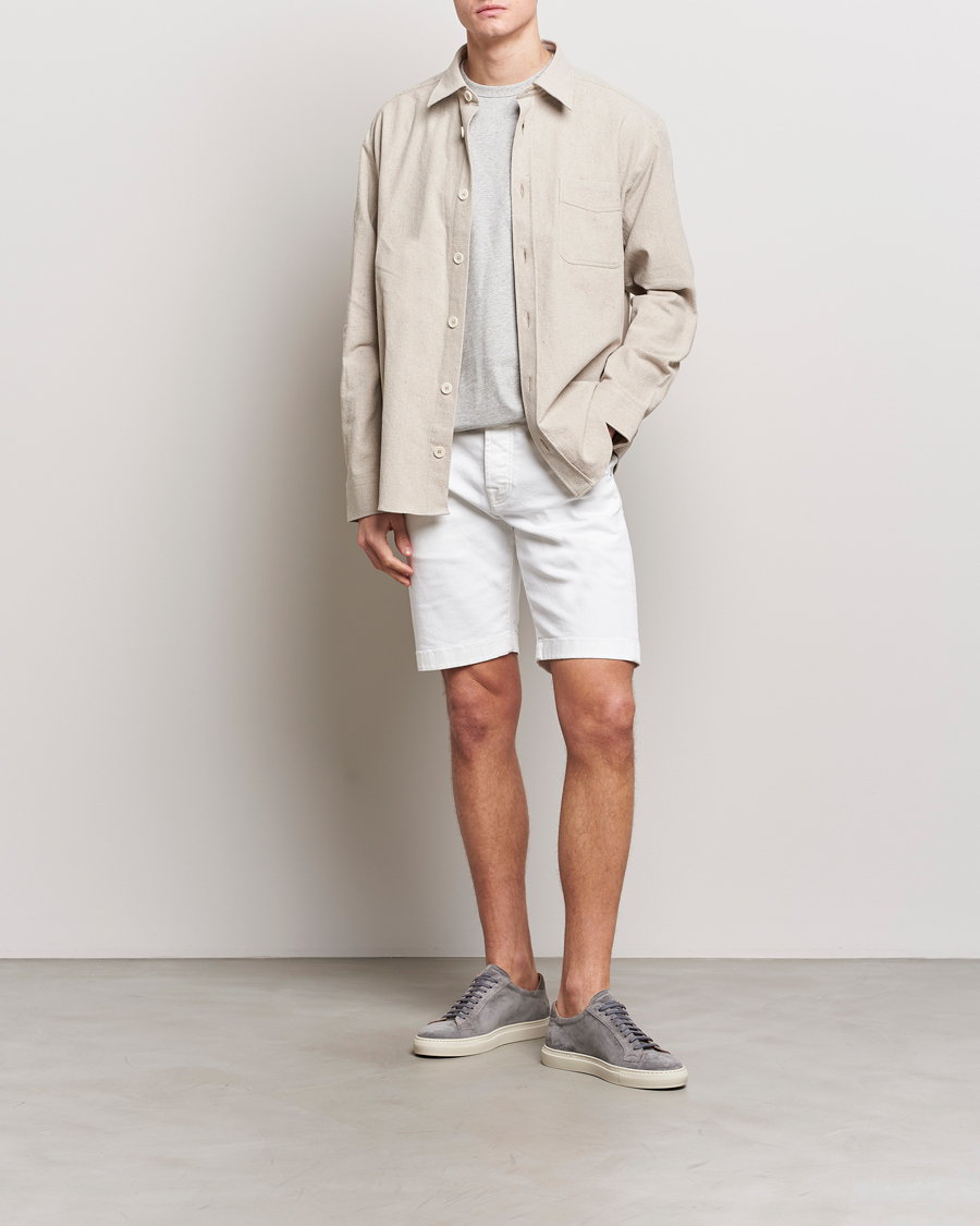 Hombres | Pantalones cortos | Jacob Cohën | Lou Stretch Denim Shorts White