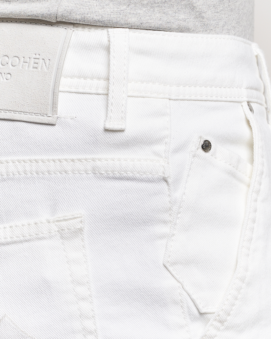 Hombres | Pantalones cortos | Jacob Cohën | Lou Stretch Denim Shorts White