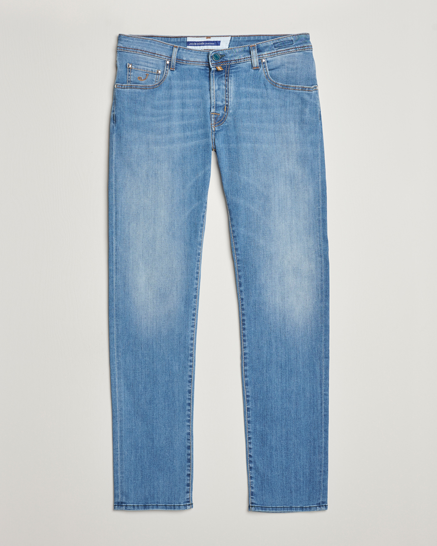 Hombres | Vaqueros | Jacob Cohën | Nick Slim Fit Stretch Jeans Light Blue