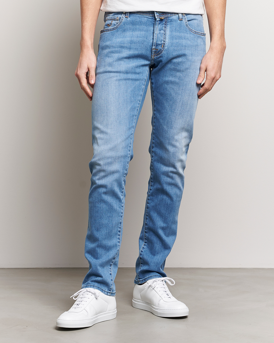 Hombres | Vaqueros | Jacob Cohën | Nick Slim Fit Stretch Jeans Light Blue