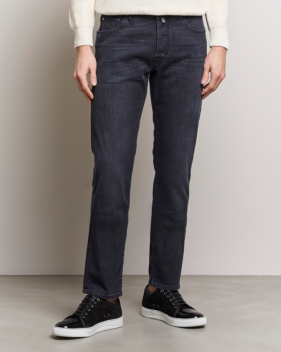 Hombres | Italian Department | Jacob Cohën | Bard Slim Fit Stretch Jeans Grey Black