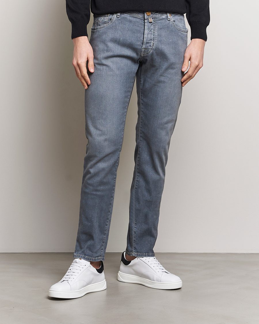Hombres | Vaqueros | Jacob Cohën | Nick Naples Super Slim Stretch Jeans Light Grey
