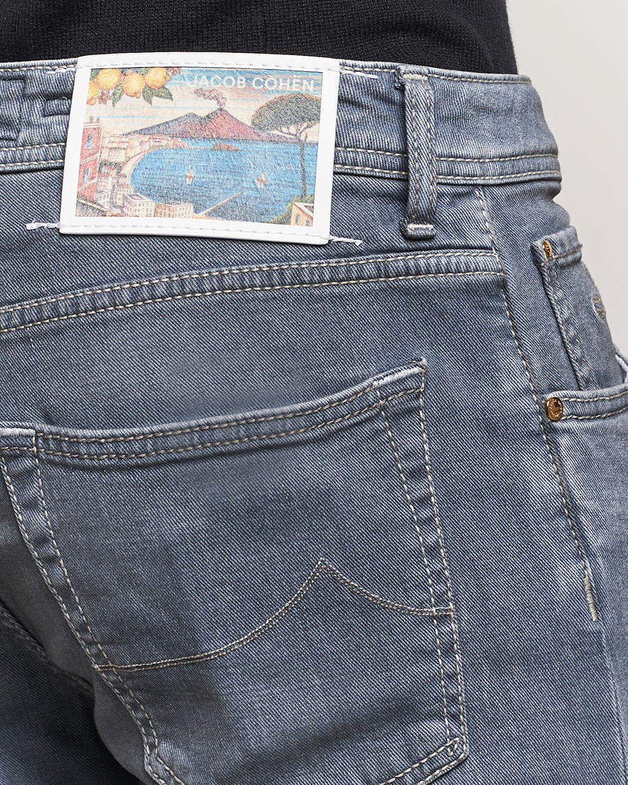 Hombres | Vaqueros | Jacob Cohën | Nick Naples Super Slim Stretch Jeans Light Grey