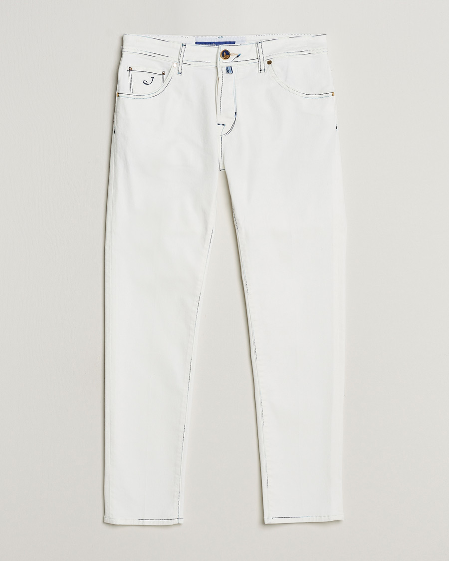 Hombres | Vaqueros | Jacob Cohën | Scott Portofino Slim Fit Stretch Jeans White