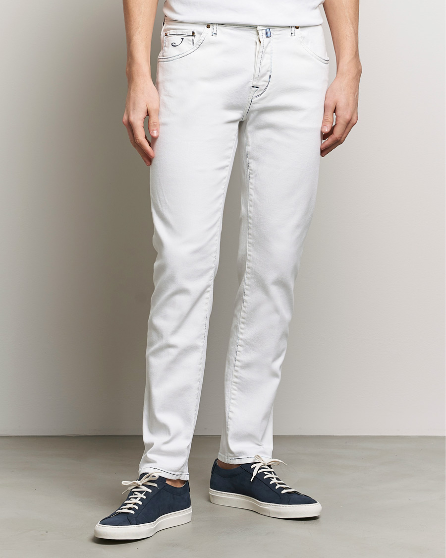 Hombres | Vaqueros | Jacob Cohën | Scott Portofino Slim Fit Stretch Jeans White