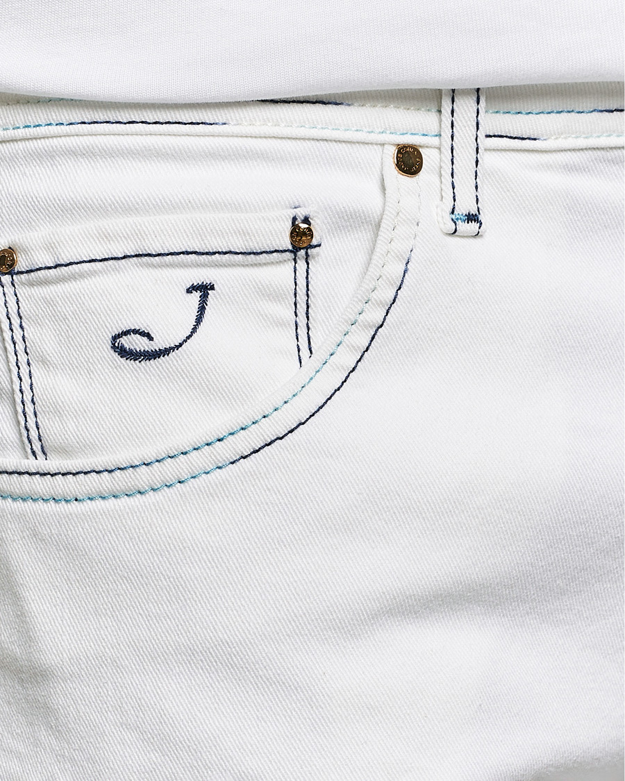 Hombres | Vaqueros | Jacob Cohën | Scott Portofino Slim Fit Stretch Jeans White