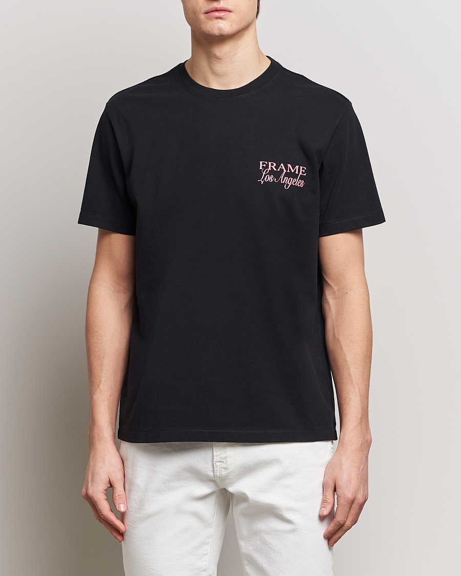 Hombres | Camisetas negras | FRAME | LA Logo T-Shirt Black
