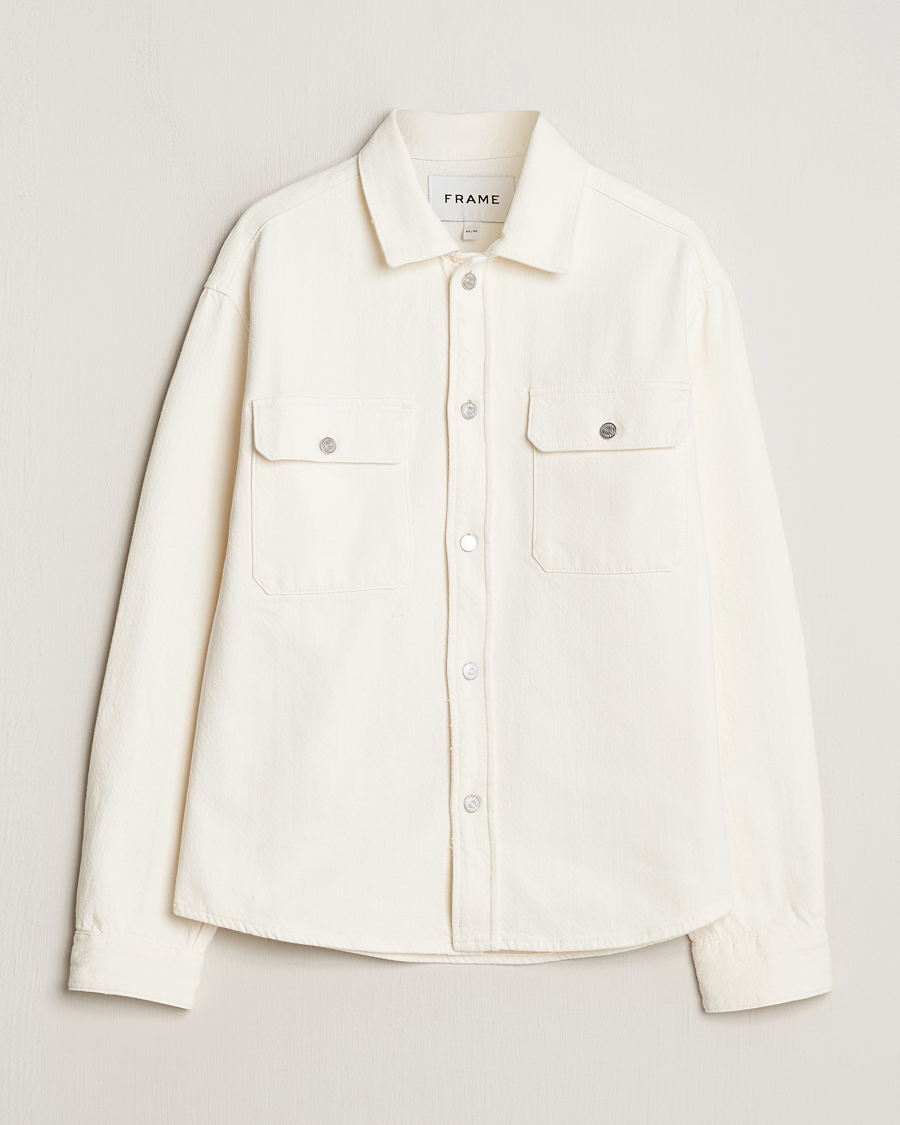 Hombres | Camisas | FRAME | Textured Terry Overshirt Off White