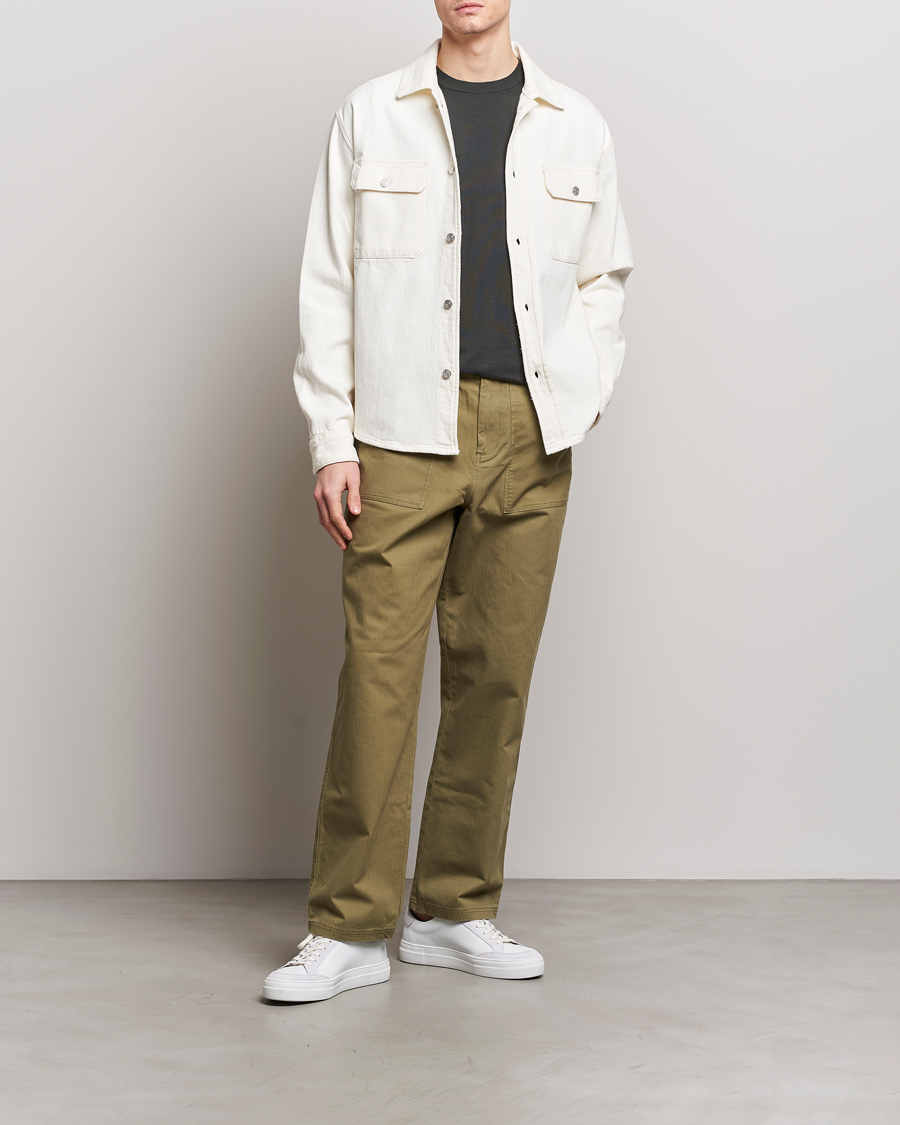 Hombres | Camisas | FRAME | Textured Terry Overshirt Off White