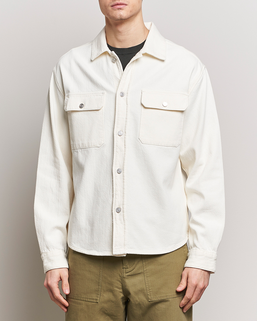 Hombres | Camisas | FRAME | Textured Terry Overshirt Off White