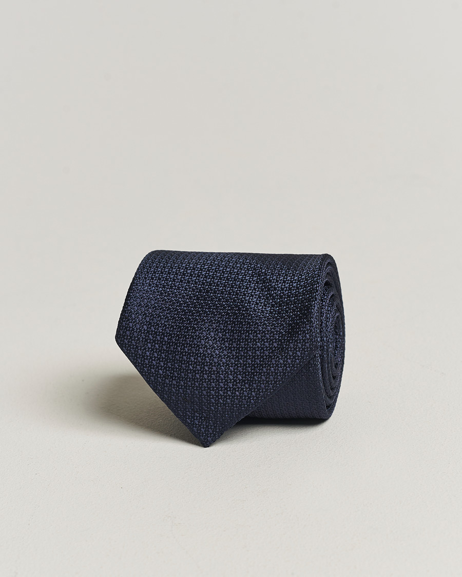 Hombres | Stenströms Silk Grenadine Tie Navy | Stenströms | Silk Grenadine Tie Navy