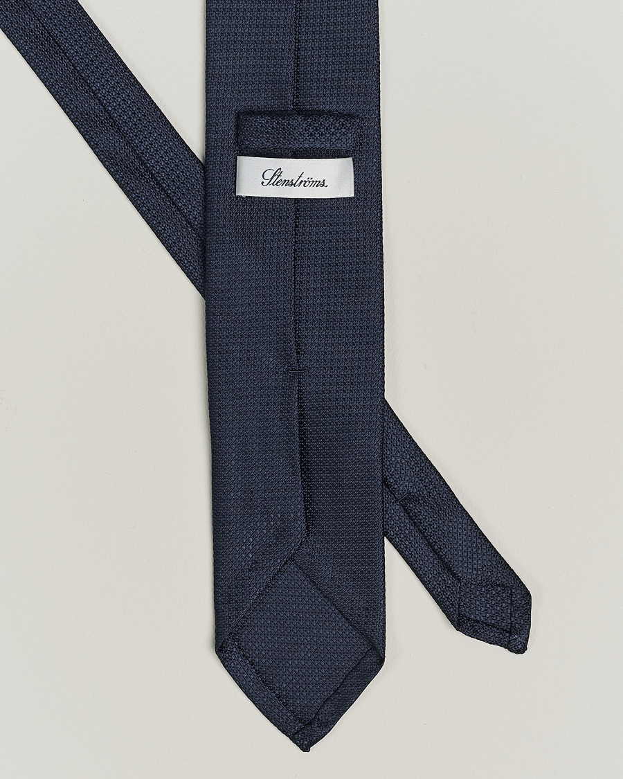 Hombres | Stenströms Silk Grenadine Tie Navy | Stenströms | Silk Grenadine Tie Navy