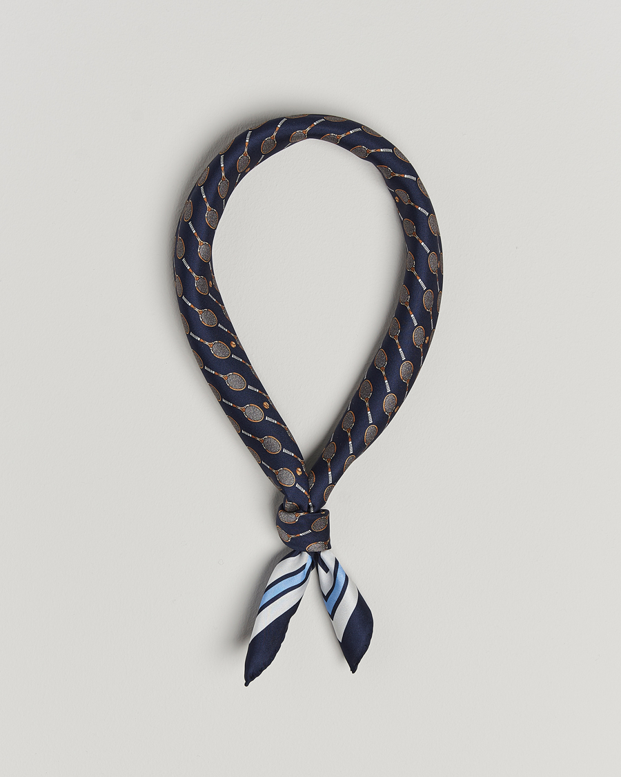 Hombres | Stenströms Silk Tennis Bandana Navy | Stenströms | Silk Tennis Bandana Navy