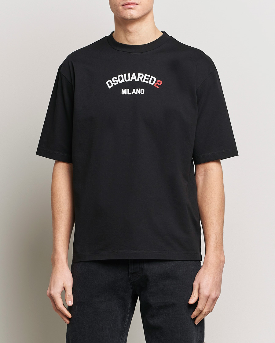 Hombres | Camisetas | Dsquared2 | Loose Fit Crew Neck T-Shirt Black