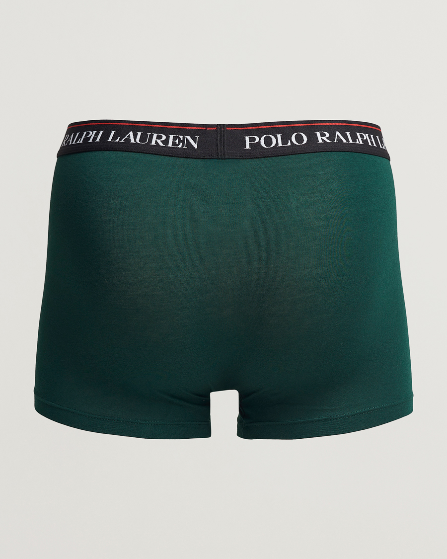 Hombres | Ropa interior y calcetines | Polo Ralph Lauren | 3-Pack Cotton Stretch Trunk Red/Black PP/Hunter Green