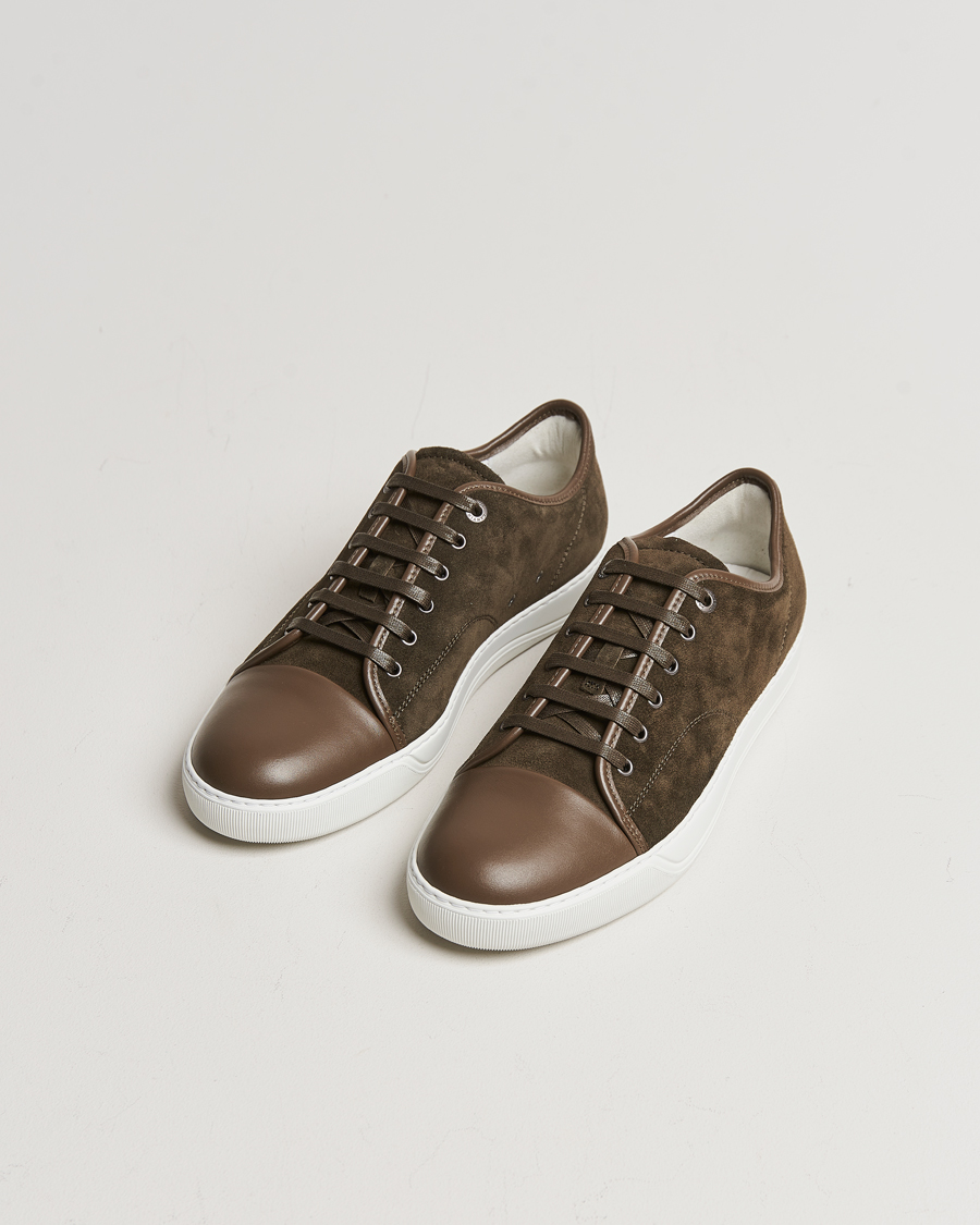 Hombres | Zapatos | Lanvin | Nappa Cap Toe Sneaker Khaki