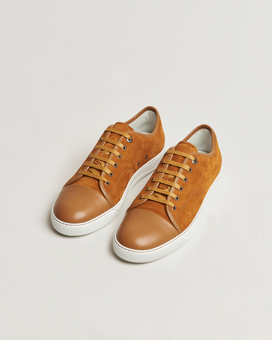 Hombres | Zapatos | Lanvin | Nappa Cap Toe Sneaker Brown