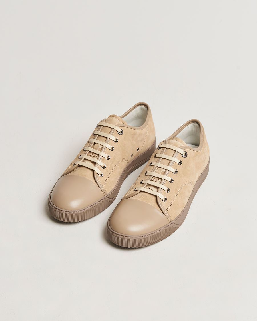 Hombres | Zapatos de ante | Lanvin | Nappa Cap Toe Sneaker Light Brown