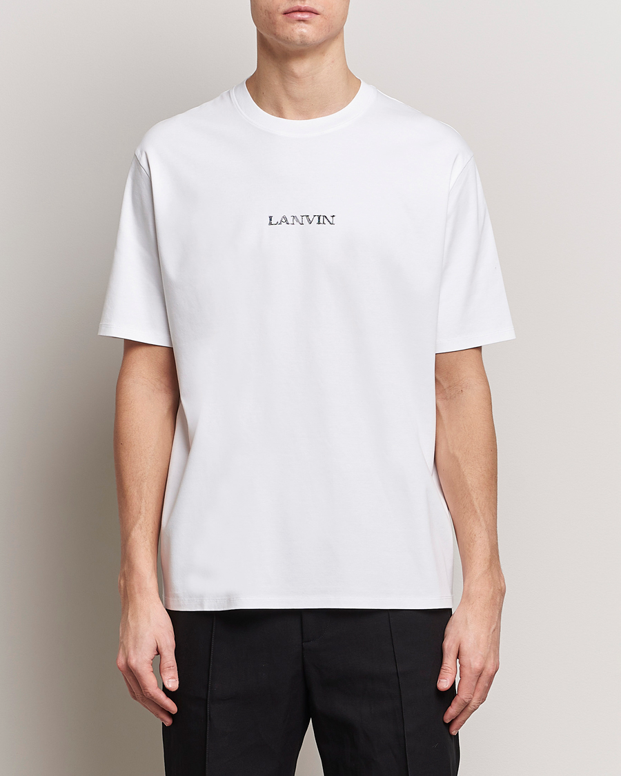 Hombres | Lanvin | Lanvin | Embroidered Logo T-Shirt White