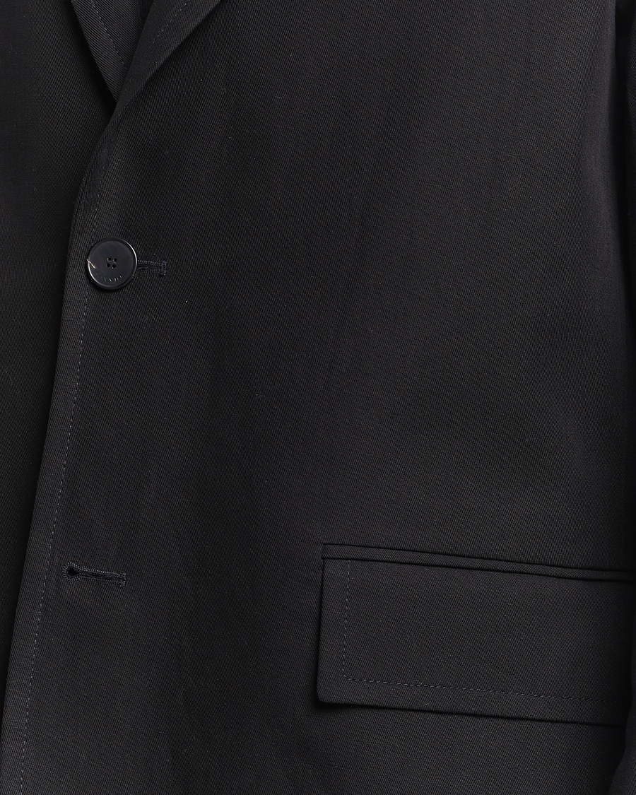 Hombres | Blazers | Lanvin | Deconstructed Cotton/Linen Blazer Black