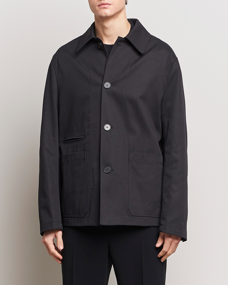 Hombres |  | Lanvin | Cotton Work Jacket Black