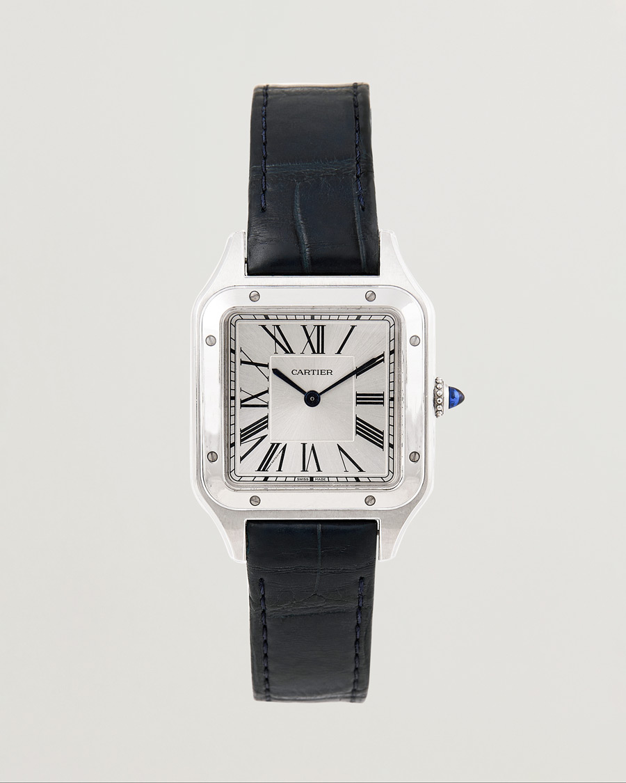 Hombres | Cartier Pre-Owned Santos Dumont WSSA0022 Silver | Cartier Pre-Owned | Santos Dumont WSSA0022 Silver