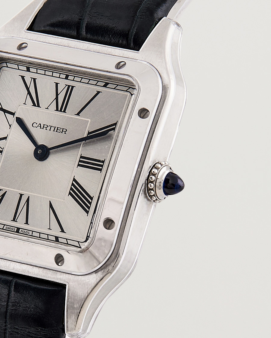 Hombres | Cartier Pre-Owned Santos Dumont WSSA0022 Silver | Cartier Pre-Owned | Santos Dumont WSSA0022 Silver