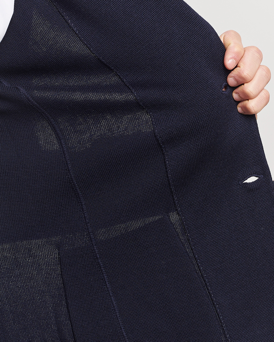 Hombres | Blazers | Lardini | Knitted Wool Blazer Navy