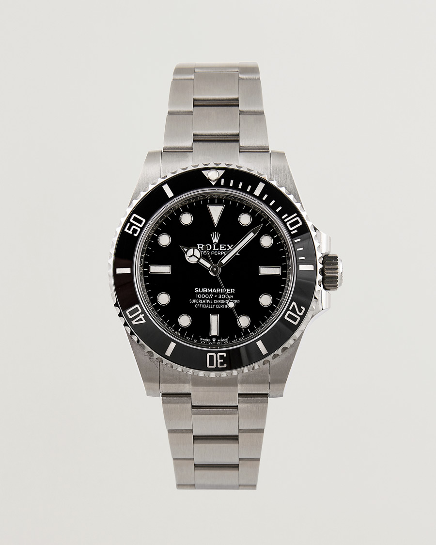 Hombres | Rolex Pre-Owned Submariner 124060 Oyster Perpetual Steel Black Silver | Rolex Pre-Owned | Submariner 124060 Oyster Perpetual Steel Black Silver