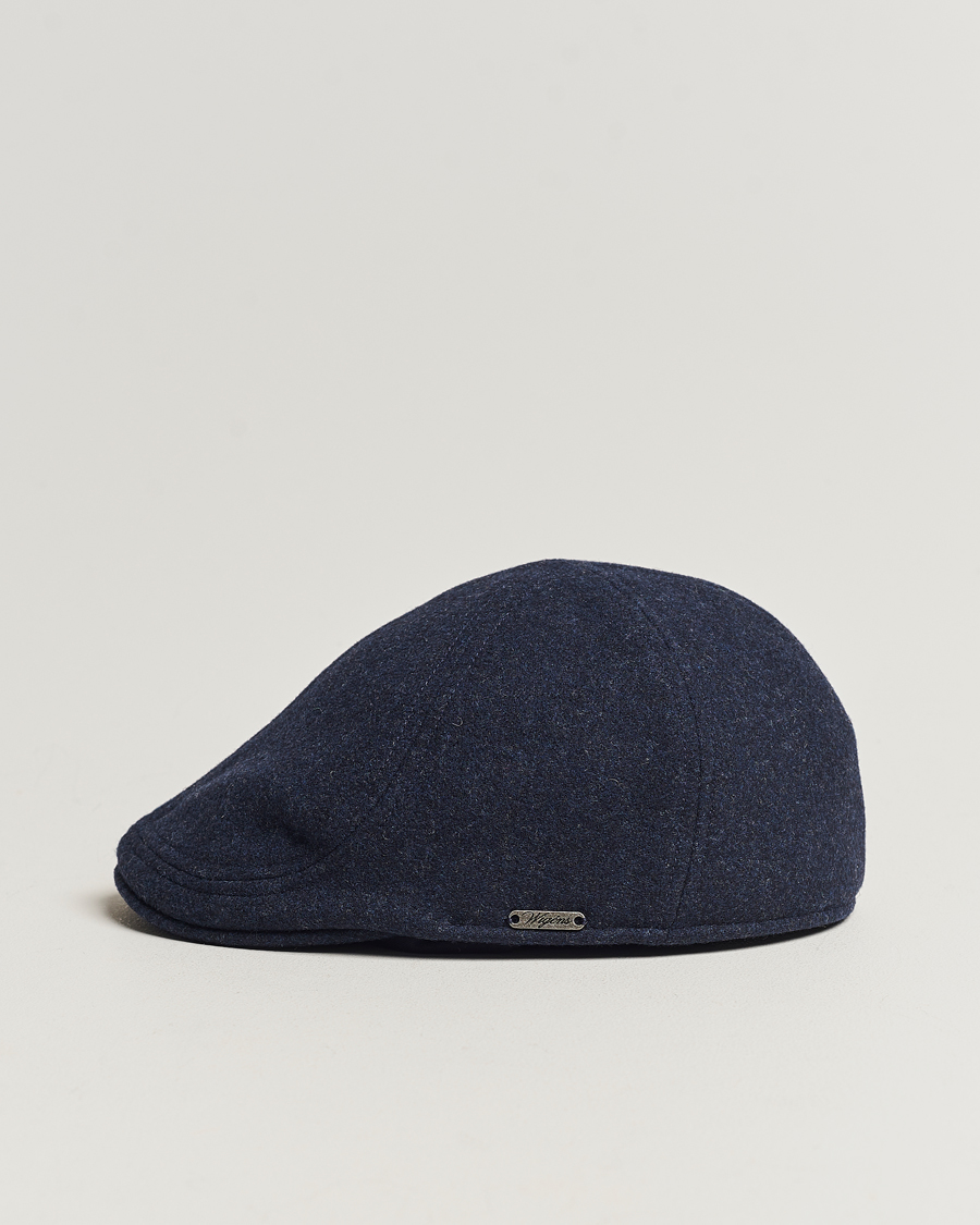 Hombres | Sombreros y gorras | Wigéns | Pub Cap Melton Wool Blue Melange