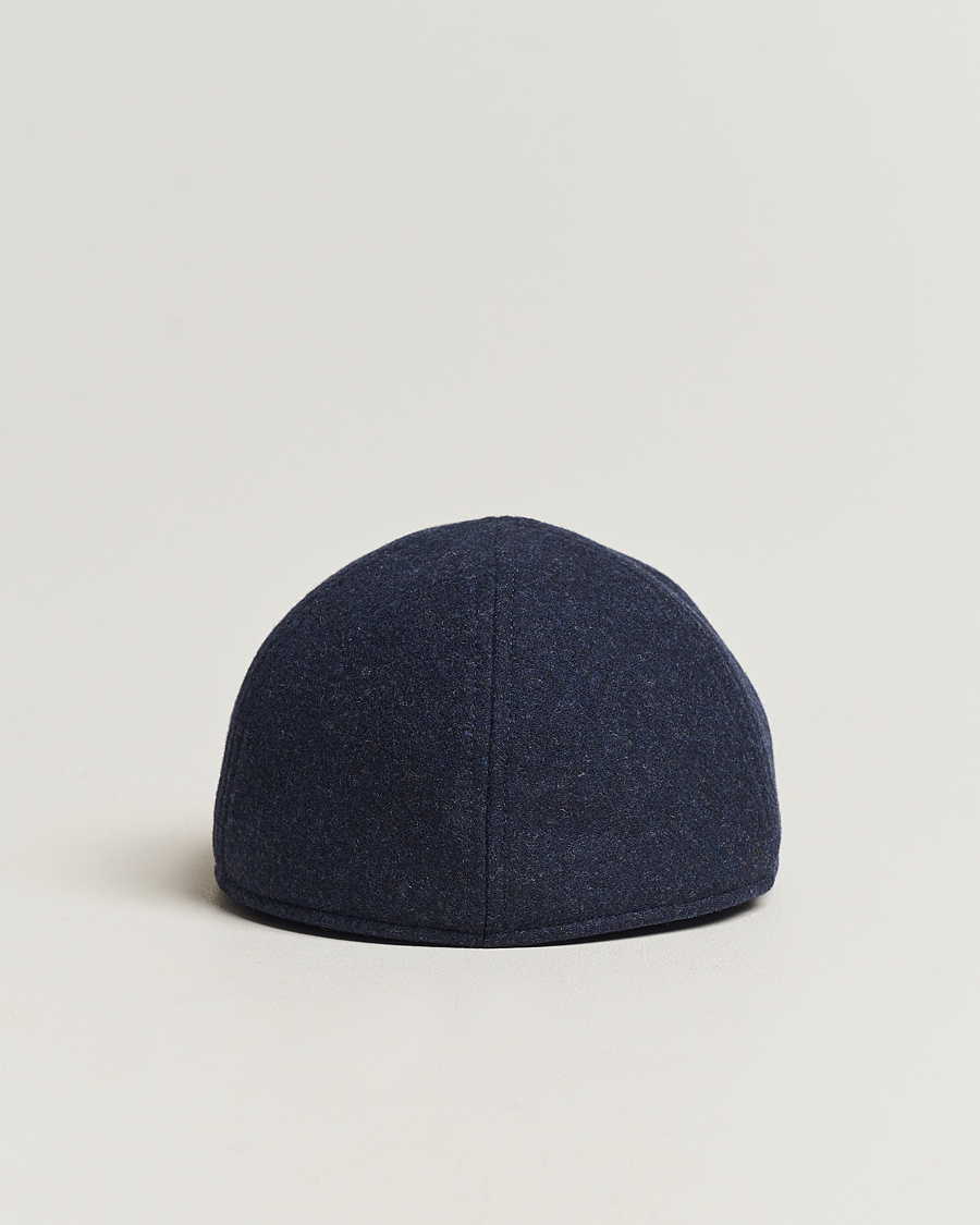 Hombres | Sombreros y gorras | Wigéns | Pub Cap Melton Wool Blue Melange