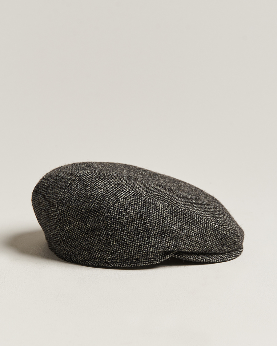 Hombres | Sombreros y gorras | Wigéns | Ivy Slim Donegal Wool Dark Grey