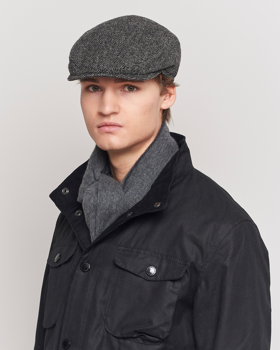 Hombres | Sombreros y gorras | Wigéns | Ivy Slim Donegal Wool Dark Grey
