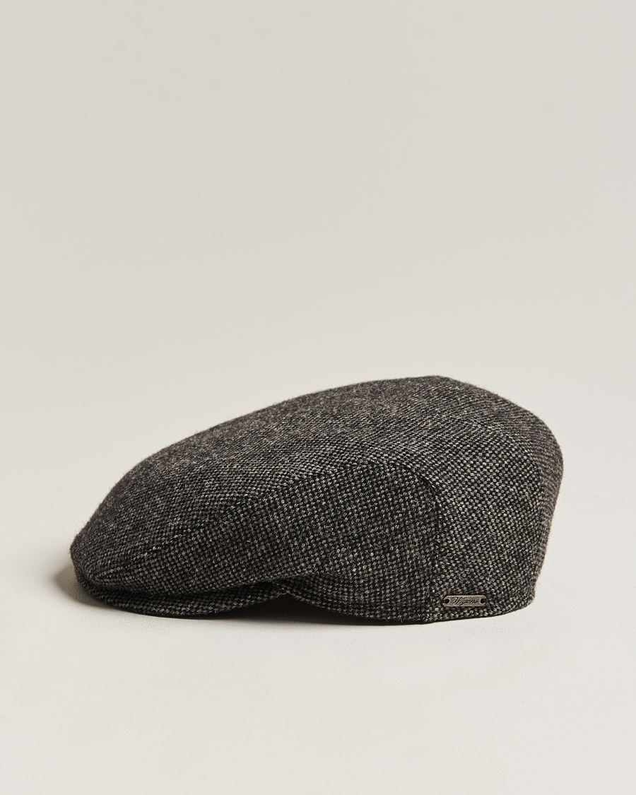 Hombres | Sombreros y gorras | Wigéns | Ivy Slim Donegal Wool Dark Grey