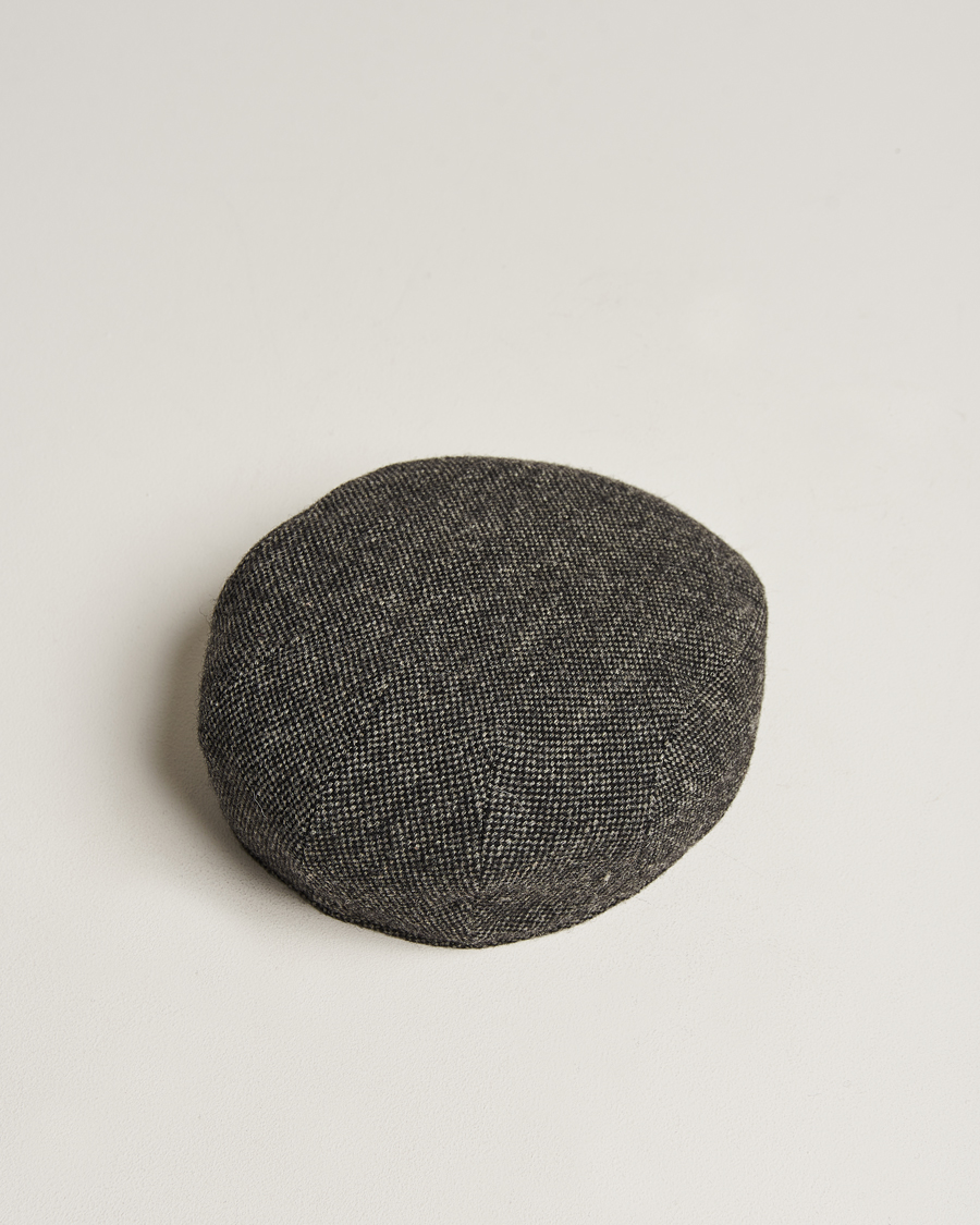 Hombres | Sombreros y gorras | Wigéns | Ivy Slim Donegal Wool Dark Grey