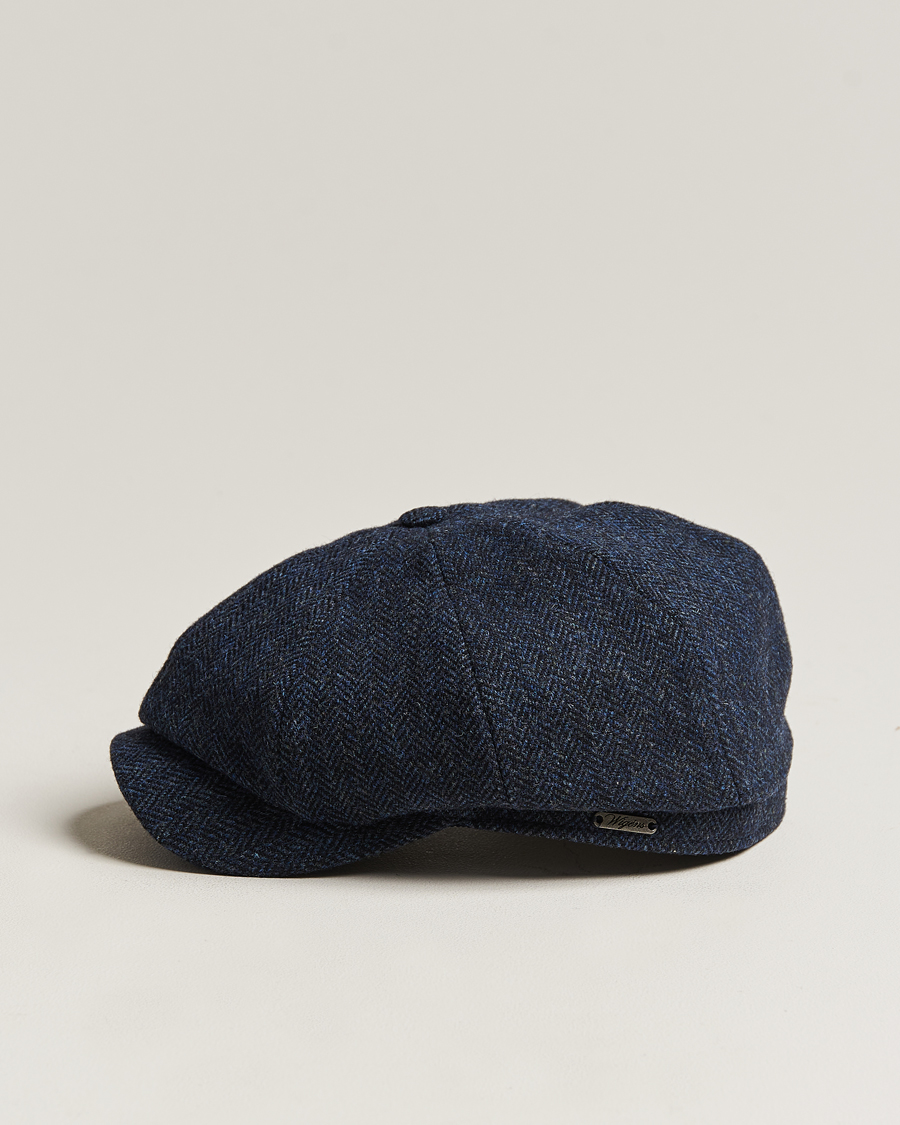 Hombres | Sombreros y gorras | Wigéns | Newsboy Classic Shetland Wool Navy