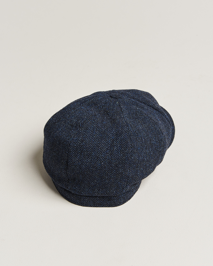 Hombres | Sombreros y gorras | Wigéns | Newsboy Classic Shetland Wool Navy