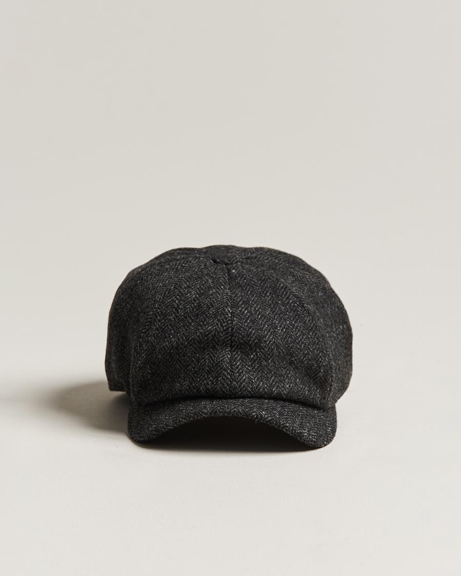 Hombres | Sombreros y gorras | Wigéns | Newsboy Classic Shetland Wool Dark Grey