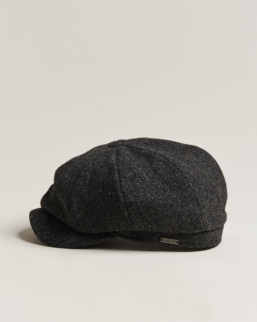 Hombres | Sombreros y gorras | Wigéns | Newsboy Classic Shetland Wool Dark Grey