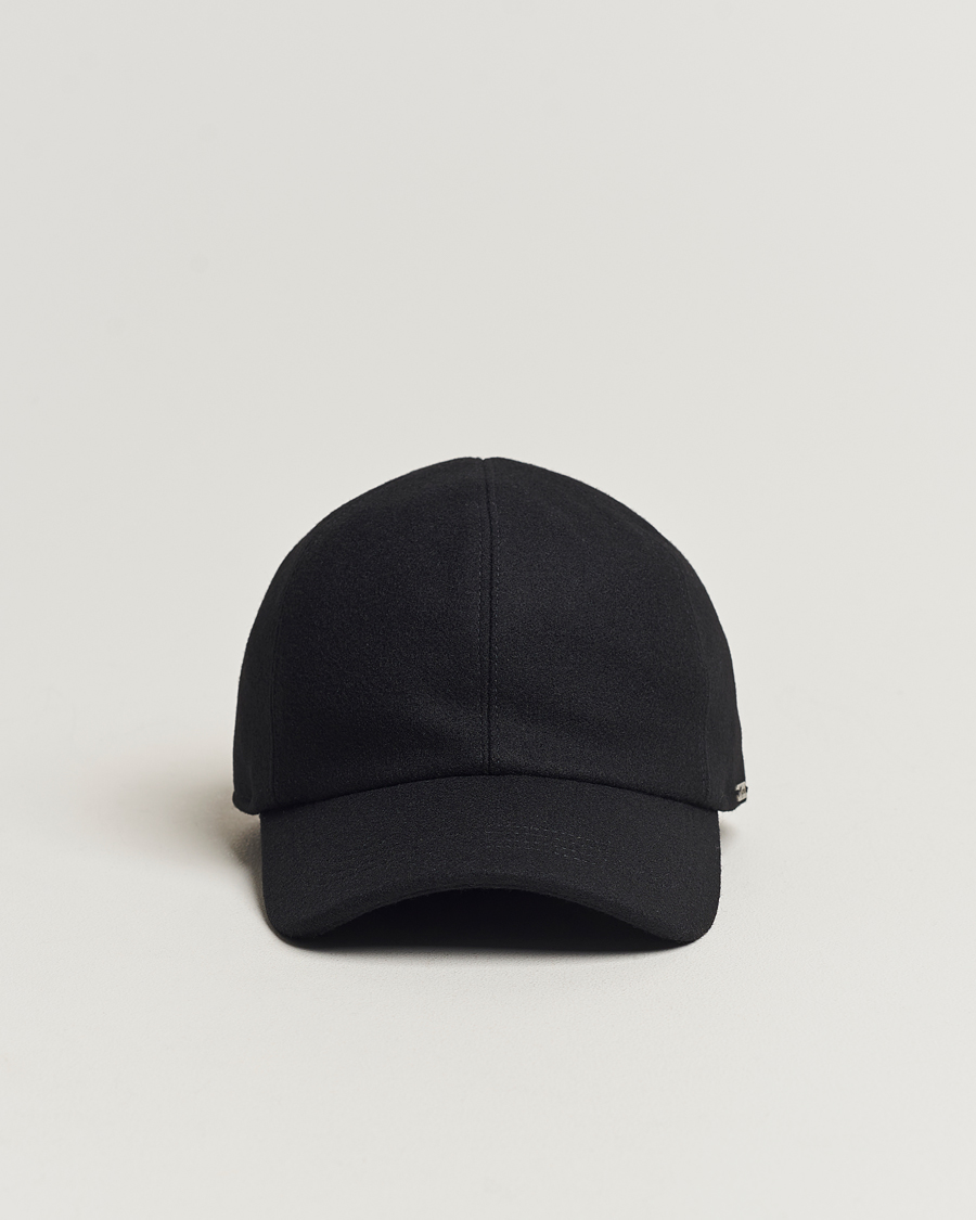 Hombres | Sombreros y gorras | Wigéns | Baseball Classic Melton Wool Black