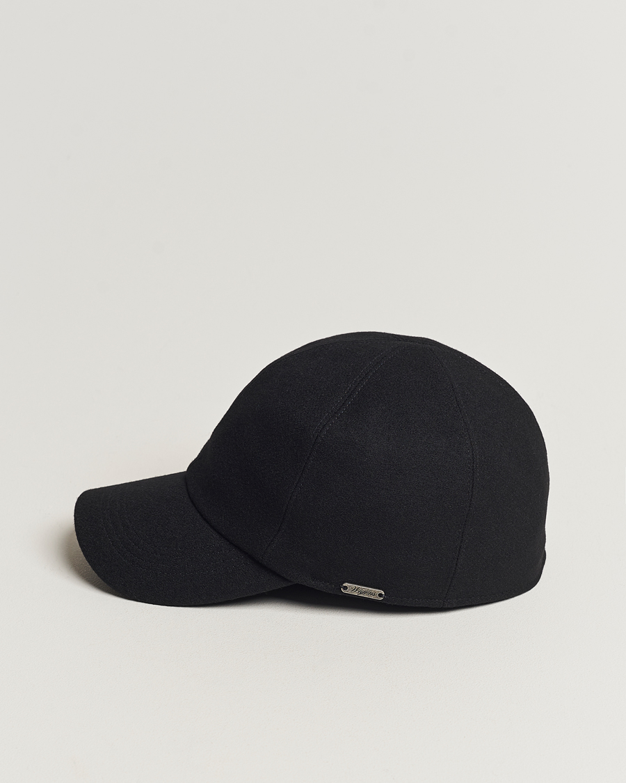 Hombres | Sombreros y gorras | Wigéns | Baseball Classic Melton Wool Black