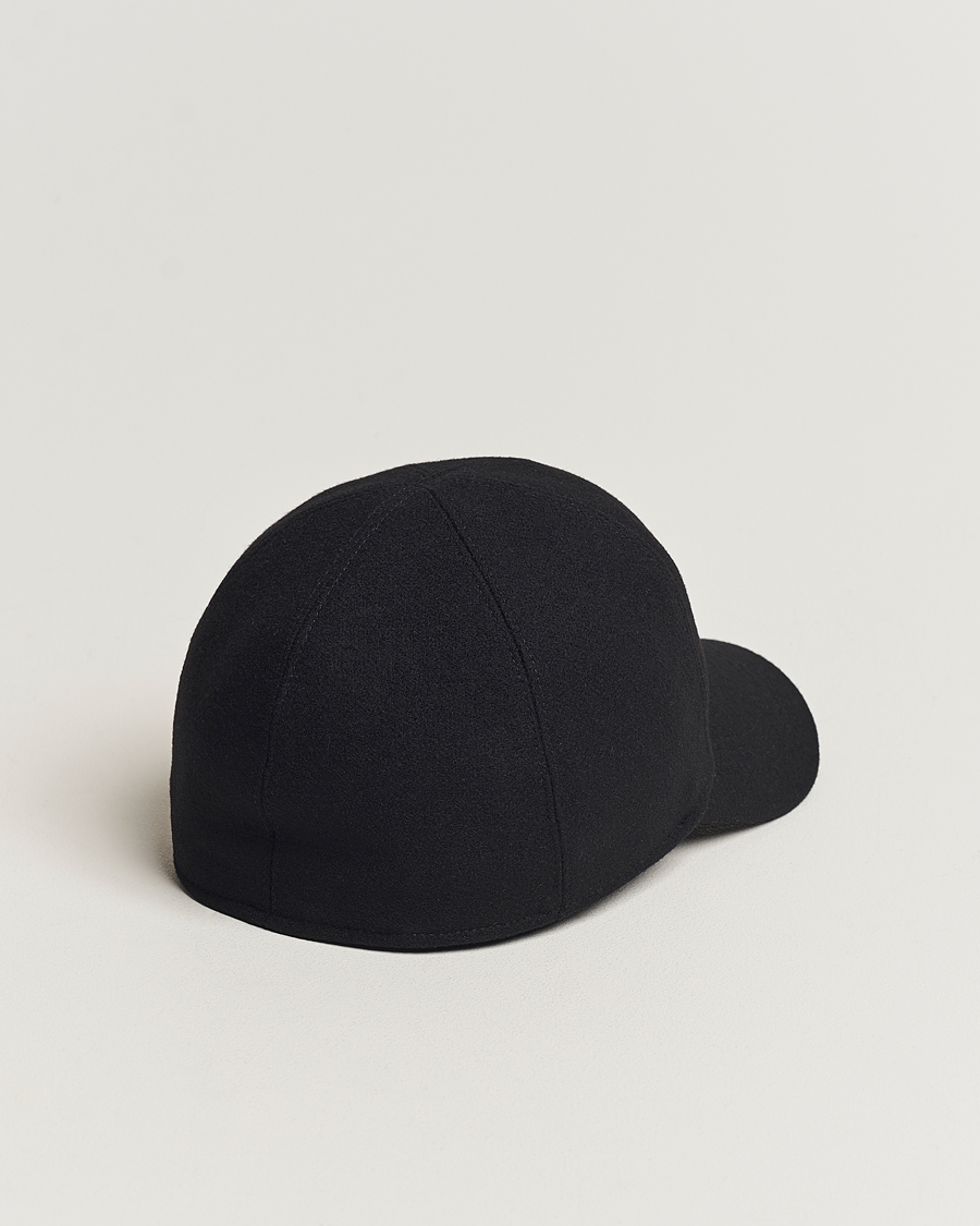 Hombres | Sombreros y gorras | Wigéns | Baseball Classic Melton Wool Black