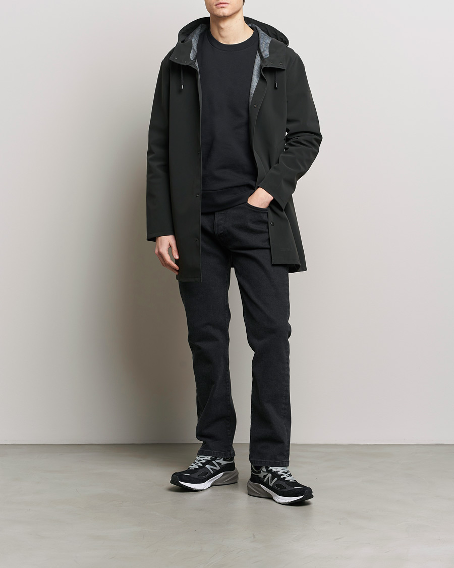 Hombres | Abrigos y chaquetas | Stutterheim | Stockholm Raincoat Suede Black