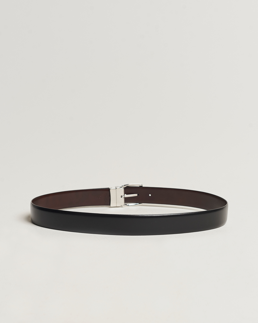 Hombres | Cinturones de cuero | Anderson's | Reversible Leather Belt 3,5 cm Black/Brown