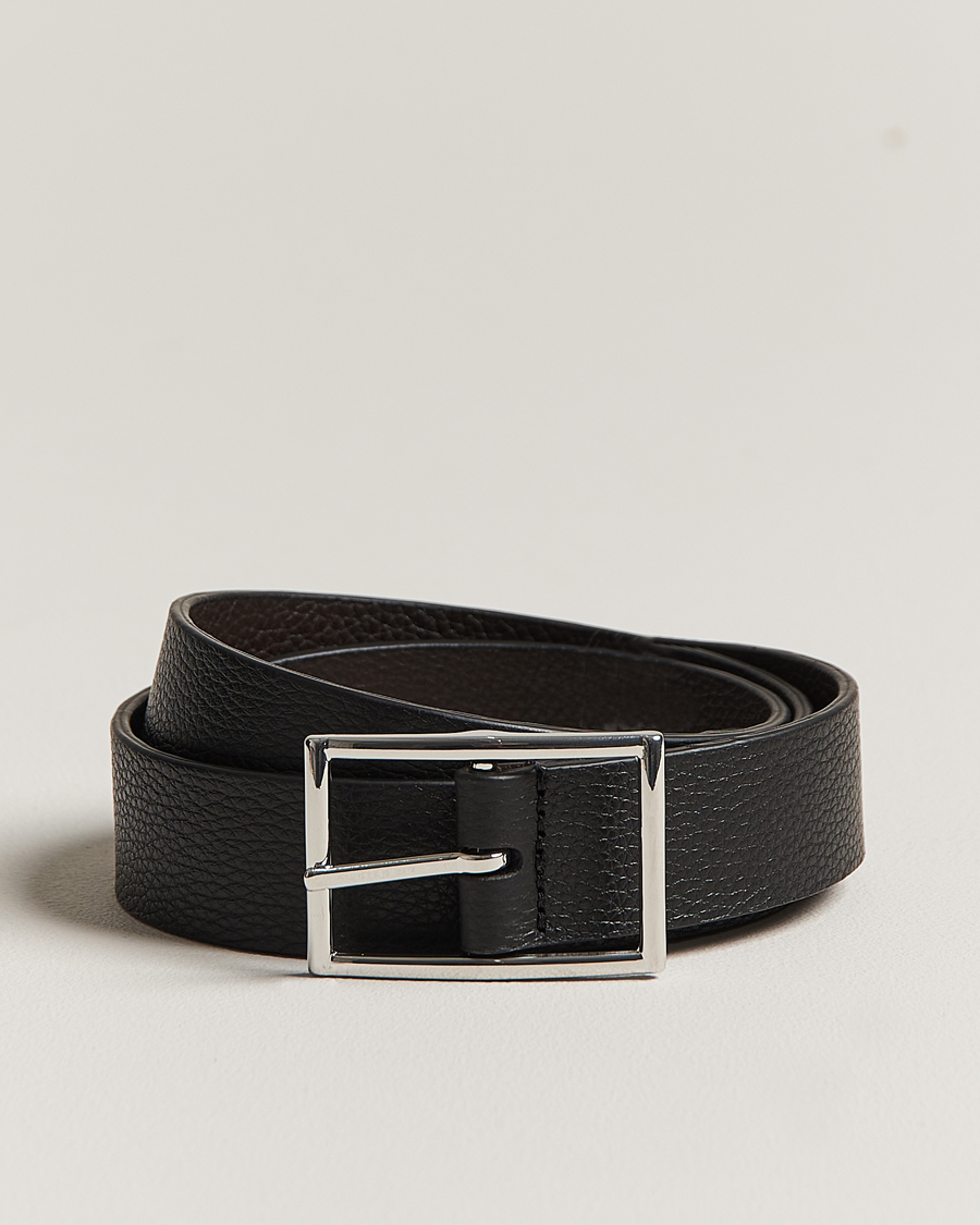 Hombres | Anderson's Reversible Grained Leather Belt 3 cm Black/Brown | Anderson's | Reversible Grained Leather Belt 3 cm Black/Brown